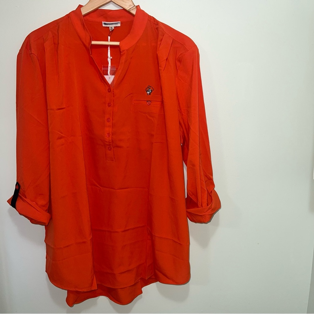 🆕 Oklahoma State Cowboys | UG Apparel | Women's Button Down Tunic Top | Size XL